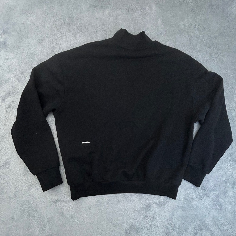 Pangaia 365 High Neck Sweatshirt Black Organic Cotton Mock Neck Small - Picture 5 of 10